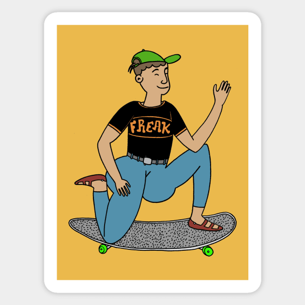 Wave your Freak Flag Sticker by JaredRosesArt